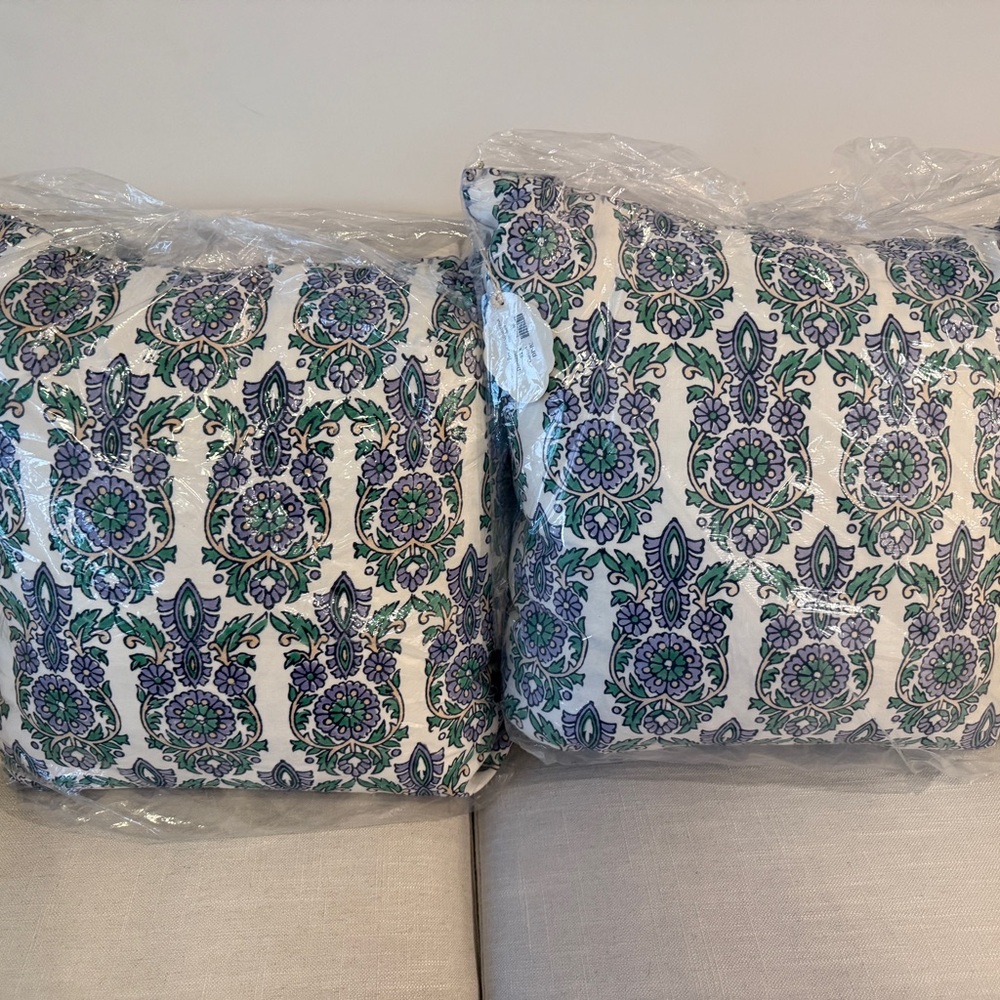 John Robshaw TWO 22”x22” Pillows (OBO)